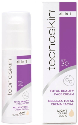 Tecnoskin Total Beauty Face Cream CC Light Κρέμα Προσώπου με Χρώμα Ανοιχτής Απόχρωσης 50ml  100