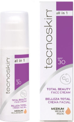 Tecnoskin Total Beauty Face Cream CC Medium Κρέμα Προσώπου με Χρώμα Μεσαίας Απόχρωσης 50ml 100