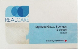 RealCare Sterile Gauze Compresses 15x30cm 12τμχ