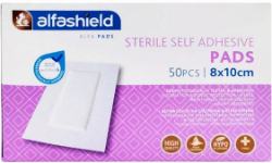 Alfashield Sterile Self Adhesive Pads Αποστειρωμένα Αυτοκόλλητα Επιθέματα 8x10cm 50τμχ 142