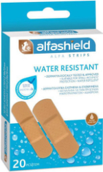Alfashield Strips Water Resistant Αδιάβροχα Αυτοκόλλητα Επιθέματα (19x27mm & 25x75mm) 20τμχ 42