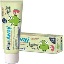 Plac Away Junior Teeth Toothpaste Οδοντόκρεμα Παιδική 6+ετών με Γεύση Πορτοκάλι 50ml 100