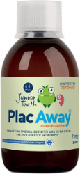Plac Away Junior Teeth Mouthwash Στοματικό Παιδικό Διάλυμα με Γεύση Πορτοκάλι 250ml 292