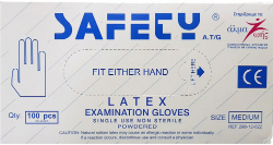 Anats Safety Latex Examination Gloves Medium Γάντια Λατέξ με Πούδρα μιας Χρήσης 100τμχ 100