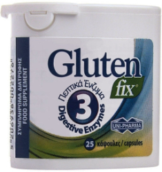 UniPharma Gluten fix 3 Digestive Enzymes Συμπλήρωμα 25caps
