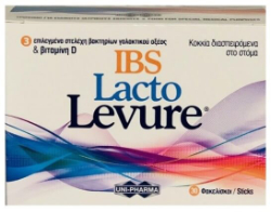 UniPharma LactoLevure IBS Συμπλήρωμα Προβιοτικών Για Άτομα Με Σύνδρομο Ευερέθιστου Εντέρου 30sachets 99