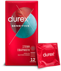 Durex Sensitive Tight Fit Λεπτά Προφυλακτικά με Στενή Εφαρμογή 12τμχ 20 Durex Sensitive Tight Fit Λεπτά Προφυλακτικά με Στενή Εφαρμογή 12τμχ 20