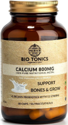 Bio Tonics Calcium Support Bones And Grow 800mg Συμπλήρωμα Διατροφής Ασβεστίου για την Υγεία των Αρθρώσεων 60vcaps 140