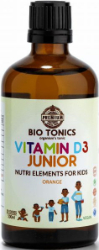 Bio Tonics Junior D3 Liquid Παιδικό Συμπλήρωμα Διατροφής D3 με γεύση Πορτοκάλι 100ml 150