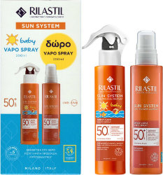 Rilastil Sun System Αδιάβροχο Βρεφικό Αντηλιακό Spray SPF50 200ml & Δώρο Vapo Spray Spf50+ 200ml 440
