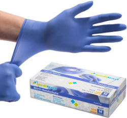 Meditrast Nitril-Handschuhe Medium Γάντια Νιτριλίου Χωρίς Πούδρα σε Μπλε Χρώμα 100τμχ 210