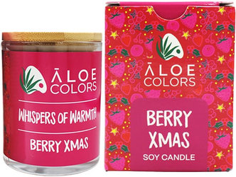 Aloe+ Colors Scented Soy Candle Berry Xmas Κερί Σόγιας με Άρωμα Κόκκινων Φρούτων 150gr 150