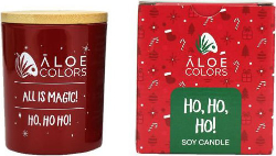 Aloe+ Colors Scented Soy Candle Ho Ho Ho Αρωματικό Κερί Σόγιας Σε Βάζο Με Χριστουγεννιάτικο Άρωμα Μελομακάρονο 150gr 190