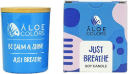 Aloe+ Colors Scented Soy Candle Just Breathe Αρωματικό Κερί Σόγιας Σε Βάζο 150gr 189