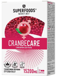 Superfoods CranbeCare 15.200mg Συμπλήρωμα Διατροφής για την Υγεία του Ουροποιητικού Συστήματος 30caps 98