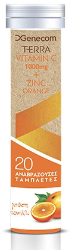 Genecom Terra Vitamin C 1000mg & Zinc Orange 20eff.tabs