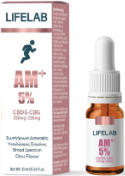 Lifelab AM+ 5% CBD & CBG Υπογλώσσιες Σταγόνες Έλαιο Κάνναβης για Τόνωση & Ενεργητικότητα 10ml 29