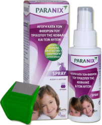 Paranix Spray Σπρέι Αντιφθειρικής Αγωγής 100ml & Δώρο Κτένα 180