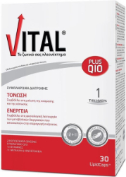 Vital Plus Q10 Πολυβιταμινούχο Συμπλήρωμα Διατροφής για Ενέργεια & Τόνωση 30lipidcaps 90