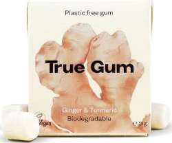 True Gum Sugar Free Ginger & Turmeric Φυσικές Τσίχλες Χωρίς Ζάχαρη 21gr 25