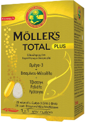 Moller's Total Plus Ολοκληρωμένο Συμπλήρωμα Διατροφής Ωμέγα-3 Με Βιταμίνες Και Μέταλλα 28caps+28tabs 80
