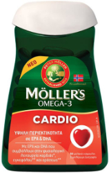 Moller's Cardio Omega-3 Συμπυκνωμένο Ιχθυέλαιο με Υψηλή Περιεκτικότητα σε EPA & DHA 60caps 101