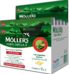 Moller's Forte Omega-3 Μουρουνέλαιο 150caps (5x30caps) 199