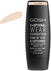 Gosh X Ceptional Wear Foundation 14 Sand Make up Κάλυψης για Ξηρό Ταλαιπωρημένο Δέρμα 35ml	 55