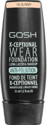 Gosh X Ceptional Wear Foundation 18 Sunny Make up Κάλυψης για Ξηρό Ταλαιπωρημένο Δέρμα 35ml	 55