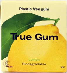 True Gum Sugar Free Lemon Φυσικές Τσίχλες Χωρίς Ζάχαρη με γεύση Λεμόνι 21gr 25