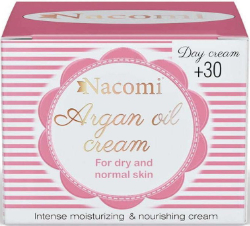 Nacomi Argan Oil 30+ Κρέμα Ημέρας Προσώπου για Ξηρά & Κανονικά Δέρματα 50ml 95