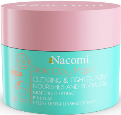 Nacomi Pink Clay Mask Clearing & Tighten Pores Καταπραϋντική Μάσκα Προσώπου για Ξηρή Θαμπή Επιδερμίδα 50ml 100