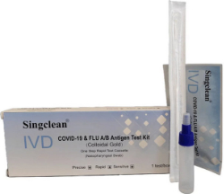 Singclean IVD Combo Rapid Test Αντιγόνου COVID-19 & FLU A/B με Ρινοφαρυγγική Δειγματοληψία 1τμχ 18