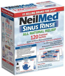 NeilMed Sinus Rinse All Natural Relief Ανταλλακτικά Φακελάκια Ισοτονικό Διάλυμα Ρινικών Πλύσεων για Ενήλικες 120sachets 413