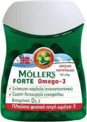 Moller's Forte Omega-3 Συμπλήρωμα Διατροφής Ιχθυέλαιο & Μουρουνέλαιο Πλούσιο σε Ω3 Λιπαρά Οξέα 60caps 83