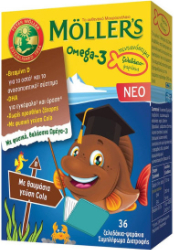 Moller's Omega-3 Kids Gummies Cola Συμπλήρωμα Διατροφής Για Παιδιά Με Γεύση Cola 36gummies 68