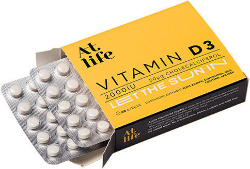 AtLife Vitamin D3 2000IU Συμπλήρωμα Διατροφής Βιταμίνης D3 για την Υγεία των Οστών & Ανοσοποιητικού Συστήματος 60tabs 109