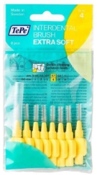 TePe Extra Soft Interdental Brushes 0.7mm Size 4 Yellow 8τμχ