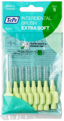 TePe Extra Soft Interdental Brushes 0.8mm Size 5 Green 8τμχ