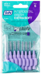 TePe Extra Soft Interdental Brushes 1.1mm Size 6 Purple 8τμχ