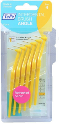 TePe Interdental Brushes Angle 0.7mm No4 Μεσοδόντια Βουρτσάκια Κίτρινα 6τμχ 24