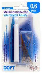 Doft Interdental Brush 0.6mm Light Blue 12τμχ