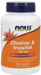 Now Foods Choline & Inositol 500mg 100caps