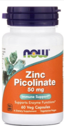Now Foods Zinc Picolinate 50mg 60vcaps