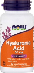 Now Foods Hyaluronic Acid 50mg with MSM 60vcaps