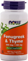 Now Foods Fenugreek & Thyme 350mg/150mg 100vcaps