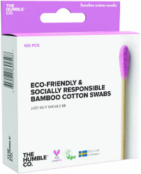The Humble Co. Bamboo Cotton Swabs Pink 100τμχ
