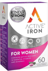 Active Iron For Women Πολυβιταμινούχο Γυναικείο Συμπλήρωμα Διατροφής με Σίδηρο 30 κάψουλες & 30 δισκία 100