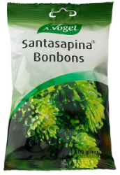 A. Vogel Santasapina Bonbons Γεμιστές Καραμέλες με Φρέσκο Άγριο Έλατο για Πονόλαιμο Βήχα & Βραχνάδα 100gr 111