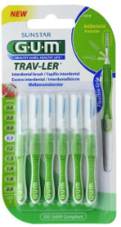 Sunstar Gum Trav-Ler Interdental Brush 1.1mm Μεσοδόντια Βουρτσάκια Πράσινα 6τμχ 25